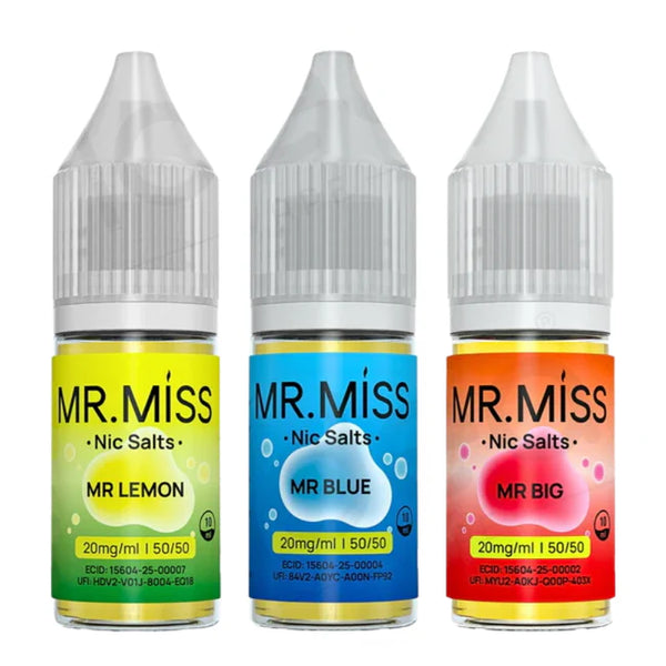 MR. Miss Nic Salts Box of 10 Eliquid Base MR. Miss Nic Salts Box of 10 Eliquid Base