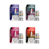 Four boxes of Tick Tock Recharge Magic with different flavors on a white background