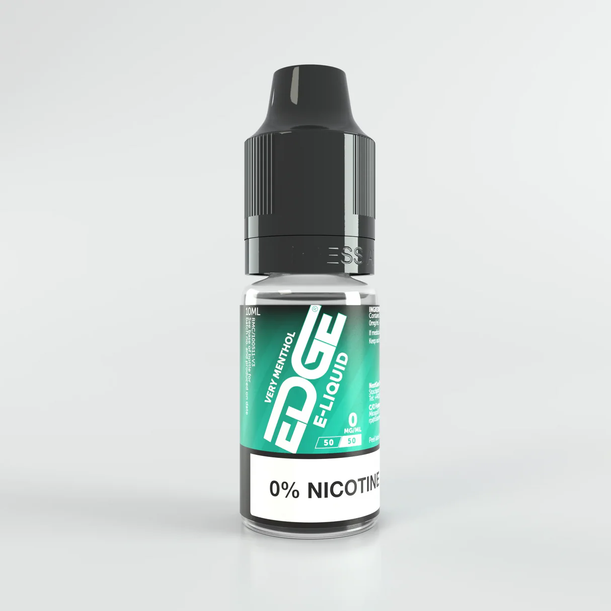 Bottle of EDGE e-liquid with a green label on a light gray background