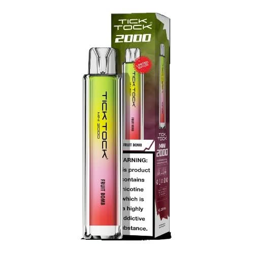 Tick Tock Mini 2000 Puffs Disposable Vape Device - 20MG - Eliquid Base -Fruit-Bomb