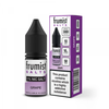 Frumist Salts grape e-liquid bottle and packaging on a white background