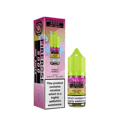 Firerose 5000 Nic Salt E Liquid 10ml, Hubba Bubba