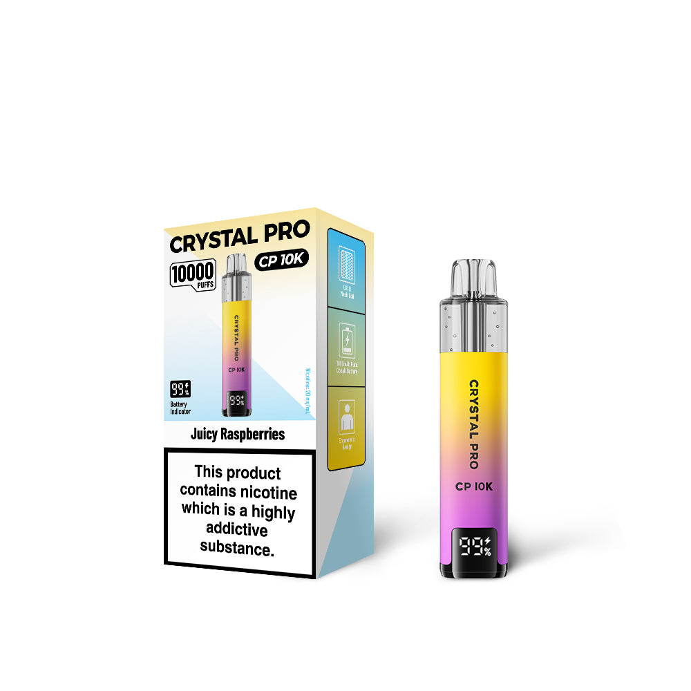 Crystal Pro CP 10000 Disposable Vape - Eliquid Base - JuicyRaspberries