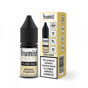 Frumist vape juice bottle and packaging on a white background