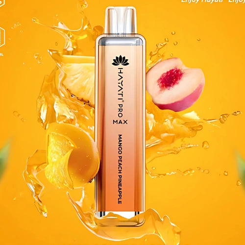 Hayati-The Crystal Pro Max 4000 Disposable Vape Device  Pack Of 5, Mango Peach Pineapple