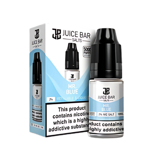 Juice Bar 10ml Nic Salts  Pack Of 5, Mr Blue