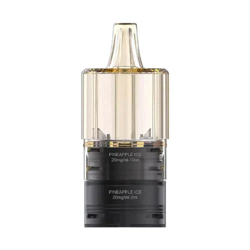 Vape device with 'Pineapple Ice' flavor on a white background