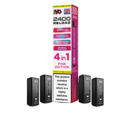 IVG 2400 Reload 4in1 Multi Flavour Pre-filled Vape - PinkEdition