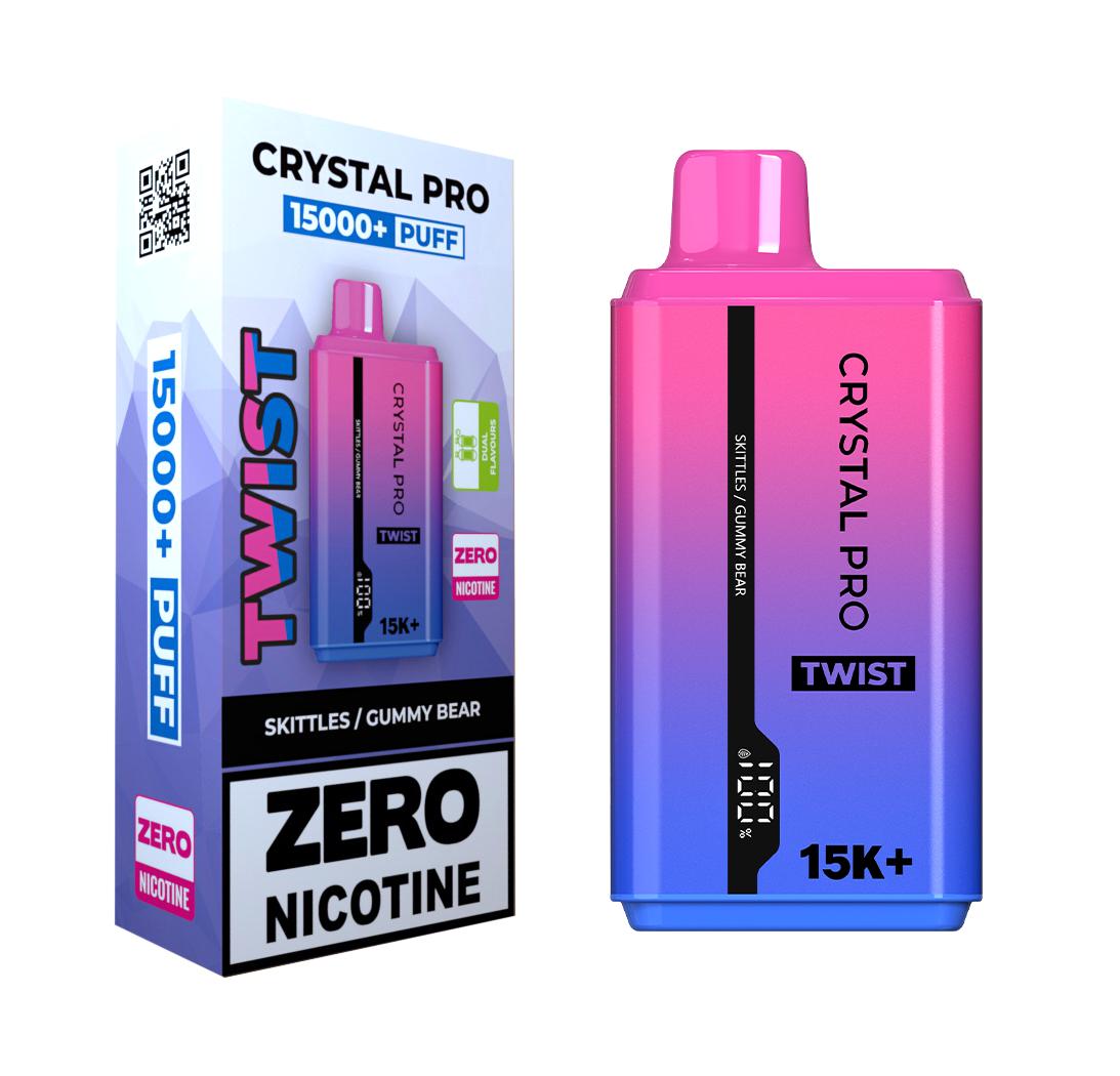 Crystal Pro Twist 15000 Puffs Prefilled Vape Zero Nicotine