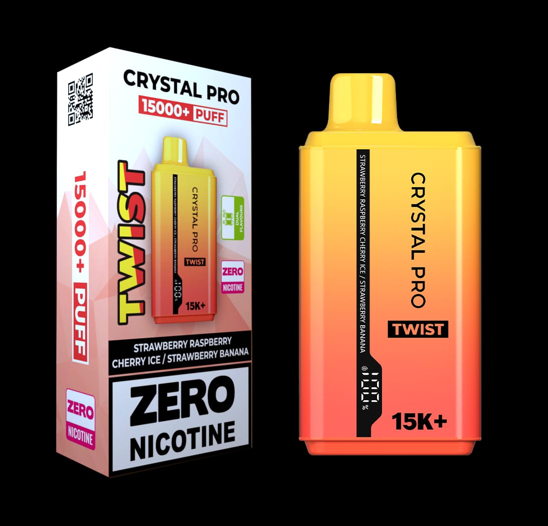 Crystal Pro Twist 15000 Puffs Prefilled Vape Zero Nicotine