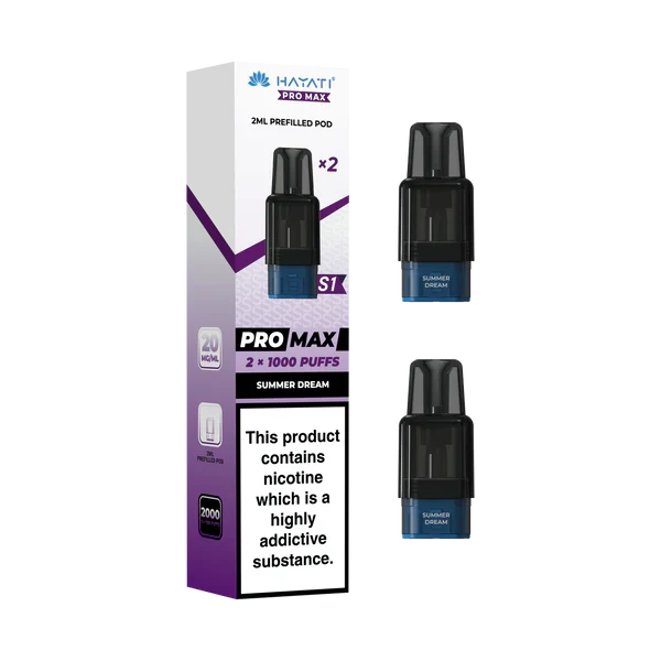 Hayati Pro Max S1 1000+ Prefilled Pods - Pack of 2