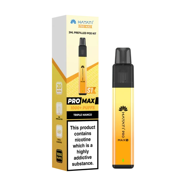 Hayati Pro Max S1 1000+ Puff Pre-Filled Pod Kit - £3.99 or 3 for £10