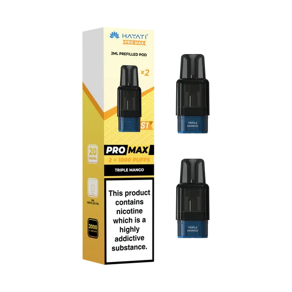 Hayati Pro Max S1 1000+ Prefilled Pods - Pack of 2