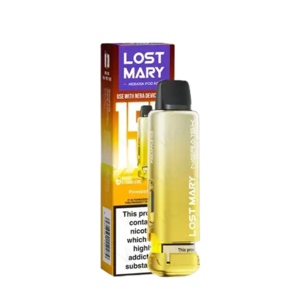 Lost Mary Nera Prefilled Pod in Pineapple Ice  tropical pineapple with icy freshness.