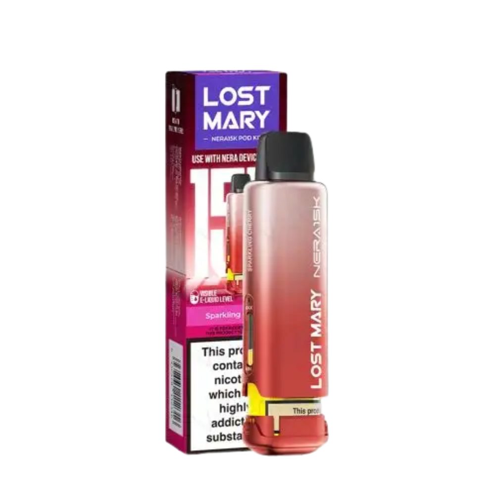   Lost Mary Nera Fullview Pod with Sparkling Cherry fizzy cherry flavor with a twist.