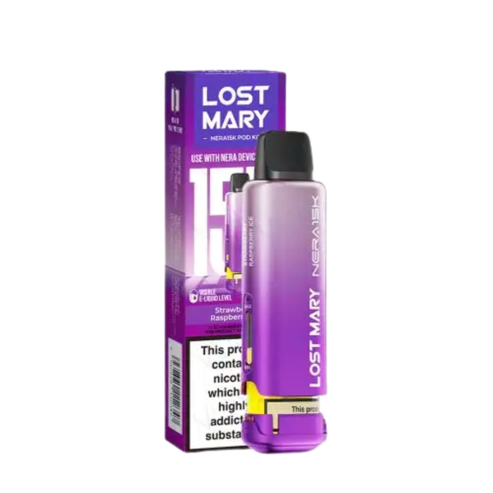 Lost Mary Nera Pod with Strawberry Pberry Ice a fruity strawberry and mixed berry chill.
