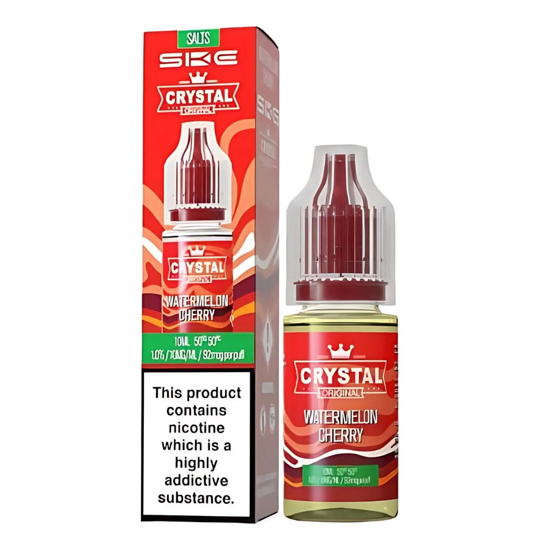 SKE Crystal NIC Salt 10ml, Watermelon Cherry