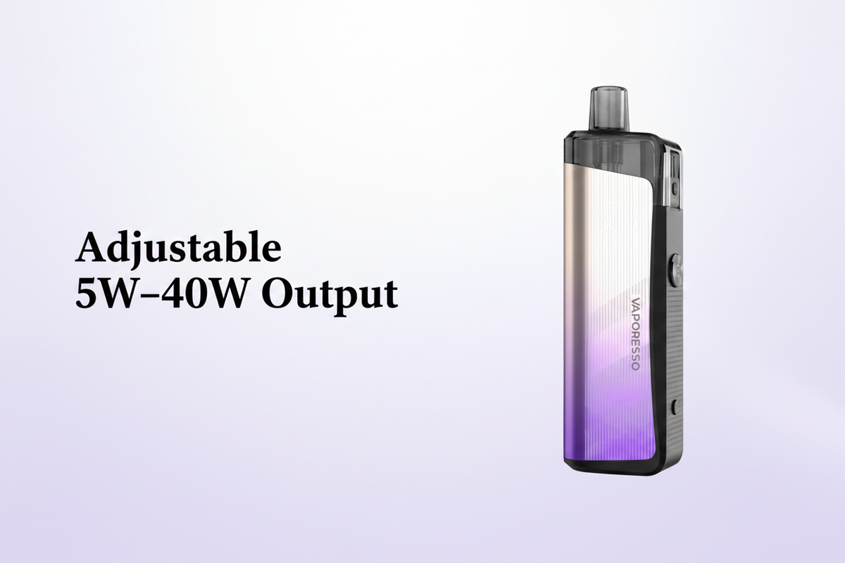 Adjustable 5W–40W Output