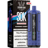 Blue vape device with 'Al Fakher' branding next to its packaging on a white background