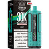 Teal vape device with 'Al Fakher' branding next to its packaging on a white background