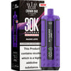 Purple vape device with 'Al Fakher' branding and packaging on a white background
