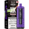 Purple vape device with 'Al Fakher' branding next to its packaging on a white background
