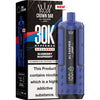 Blue vape device with 'Al Fakher' branding next to its packaging on a white background
