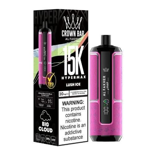 Al Fakher Hypermax 15K Disposable Vape Device - Eliquid Base - Lush Ice