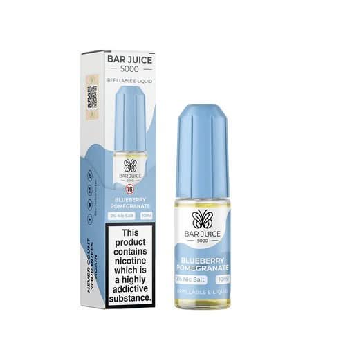 Bar Juice 5000 10ml Nic Salt E - Liquid | Pack of 10 | 10MG,20MG - Eliquid Base - Blueberry Pomegranate