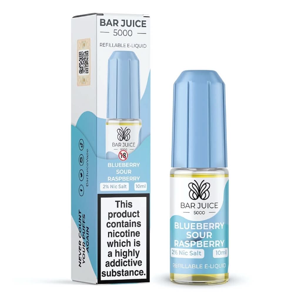 Bar Juice 5000 Nic Salt 10ml, Blueberry Sour Raspberry 