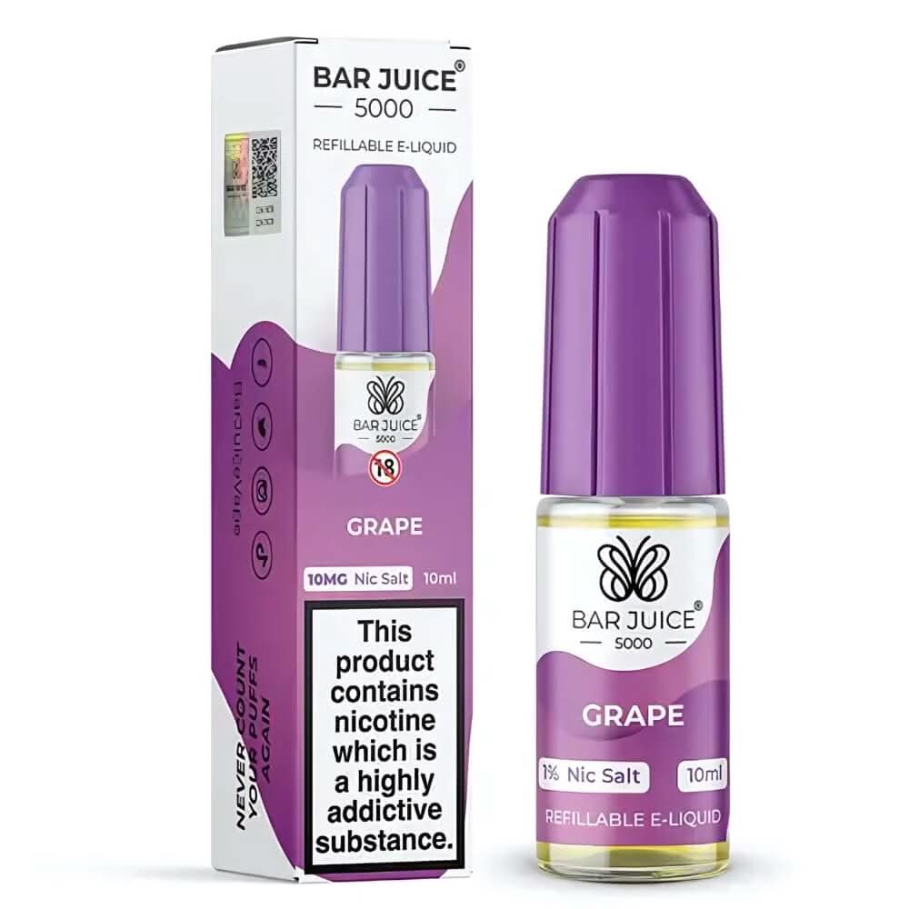 Bar Juice 5000 Nic Salt 10ml, Grape 