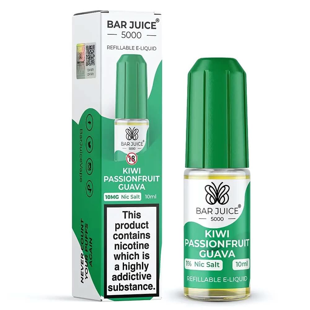 Bar Juice 5000 Nic Salt 10ml, Kiwi Passion Fruit Guava 