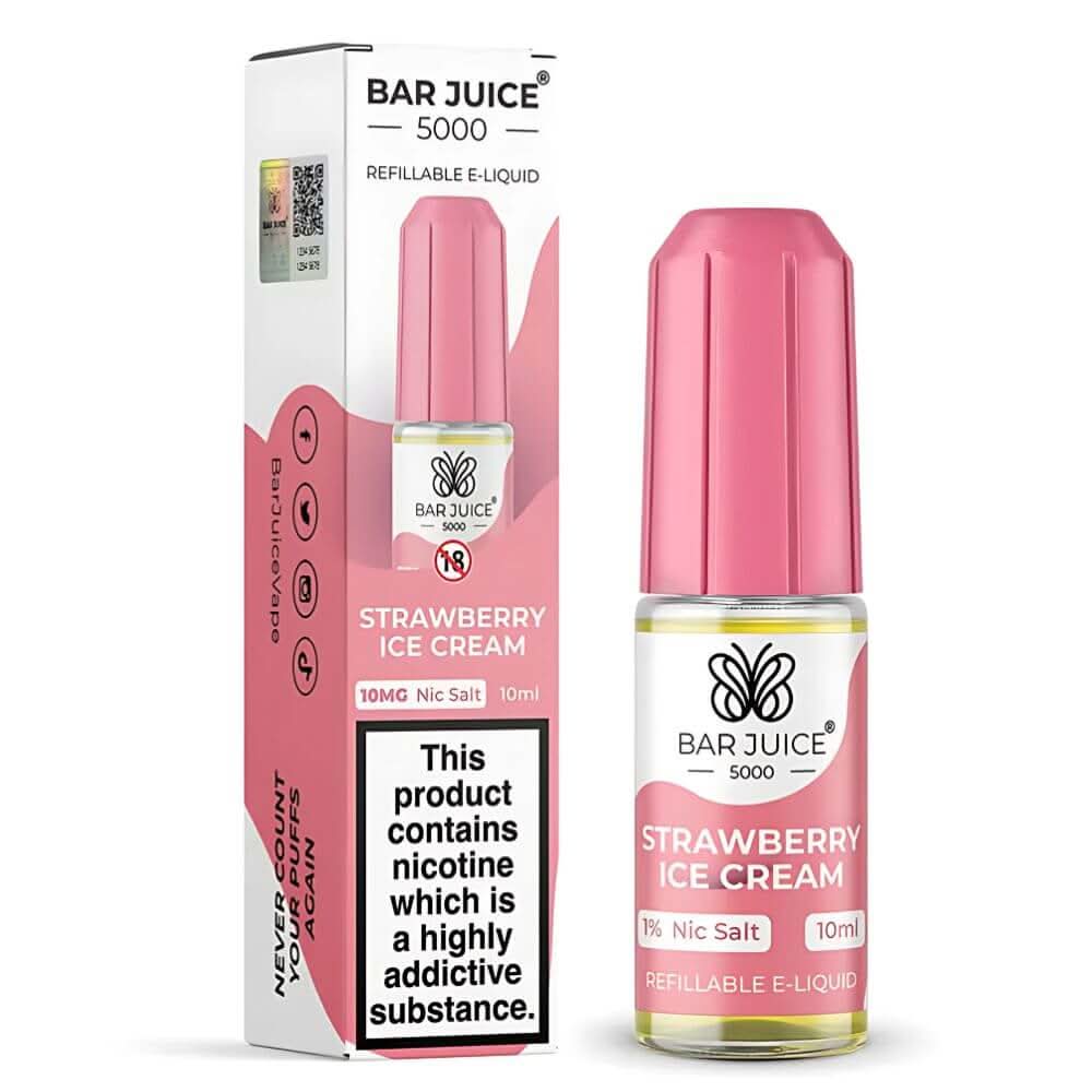 Bar Juice 5000 Nic Salt 10ml, Strawberry Ice Cream 