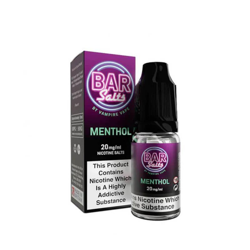Bar Salts E - Liquid – 10ml Nic Salt - Eliquid Base - Menthol