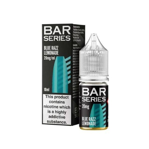 Bar Series Nic Salt 10ml E-Liquid - Pack of 10 - Eliquid Base-Blue Razz Lemonade