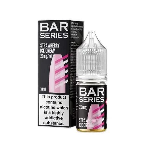 Bar Series Nic Salt 10ml E-Liquid - Pack of 10 - Strawberry Ice Cream