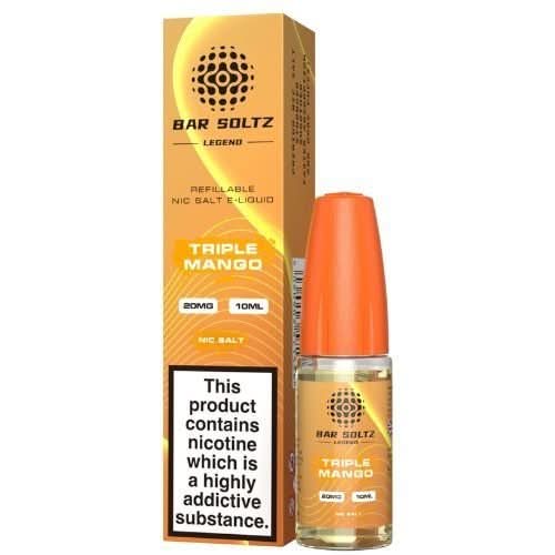 Bar Soltz 10ml Nic Salt E Liquid, Pack 0f 5,  Triple Mango