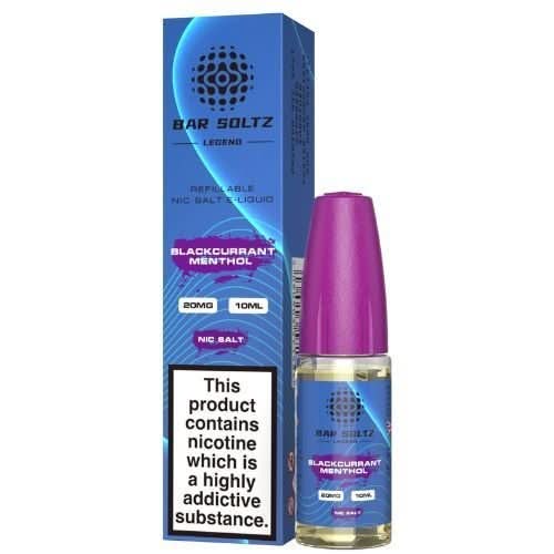 Bar Soltz 10ml Nic Salt E Liquid, Pack 0f 5,  Blackcurrant Menthol