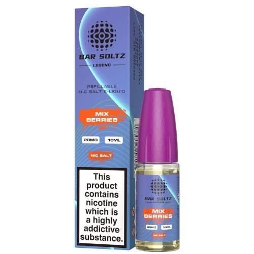 Bar Soltz 10ml Nic Salt E Liquid, Pack 0f 5,  Mix Berries