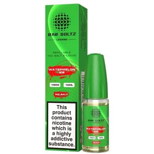 Bar Soltz 10ml Nic Salt E Liquid, Pack 0f 5,  Watermelon Ice