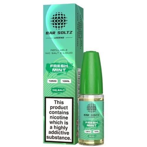 Bar Soltz 10ml Nic Salt E Liquid, Pack 0f 5,  Fresh Mint