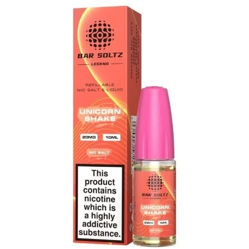 Bar Soltz 10ml Nic Salt E Liquid, Pack 0f 5, Unicorn Shake