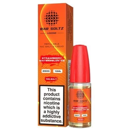 Bar Soltz 10ml Nic Salt E Liquid, Pack 0f 5, Strawberry Watermelon Ice