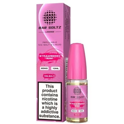 Bar Soltz 10ml Nic Salt E Liquid, Pack 0f 5, Strawberry Kiwi