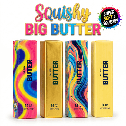 Big Butter Squishy Assorted Colours Slow Rising Stress Relief Squeeze Toy - Vapewholesalesupplier