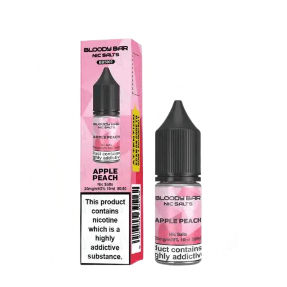 Bloody Bar 10ML Nic Salts - E - liquids - Eliquid Base - Apple Peach