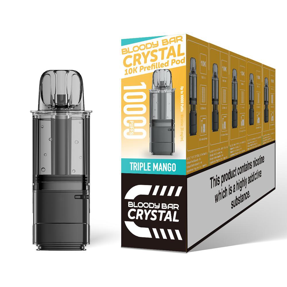 Bloody Bar Crystal 10K Pre - Filled Pods - Eliquid Base - Triple Mango