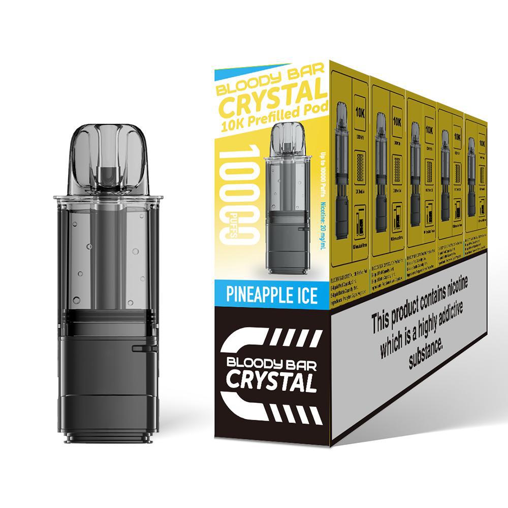 Bloody Bar Crystal 10K Pre - Filled Pods - Eliquid Base - Pineapple Ice