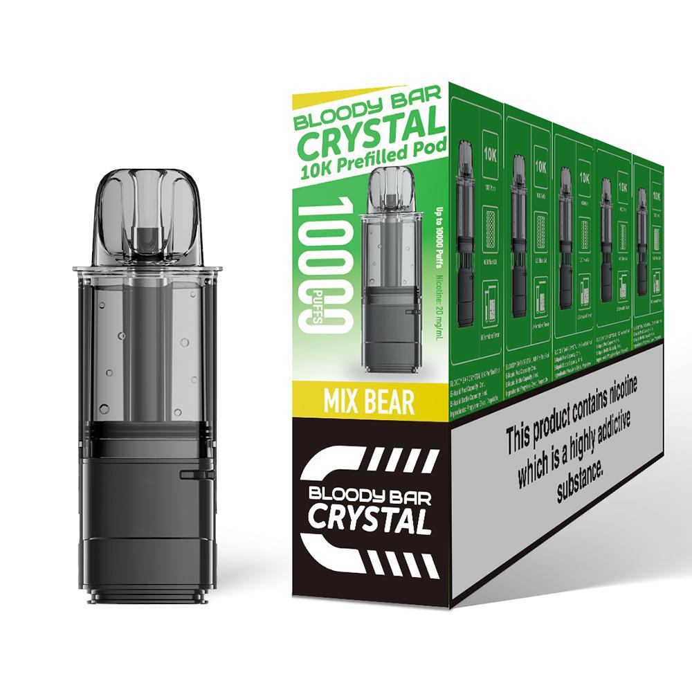 Bloody Bar Crystal 10K Pre - Filled Pods - Eliquid Base - Mix Bear