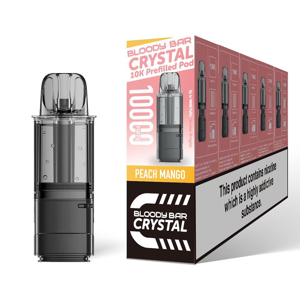Bloody Bar Crystal 10K Pre - Filled Pods - Eliquid Base - Peach Mango